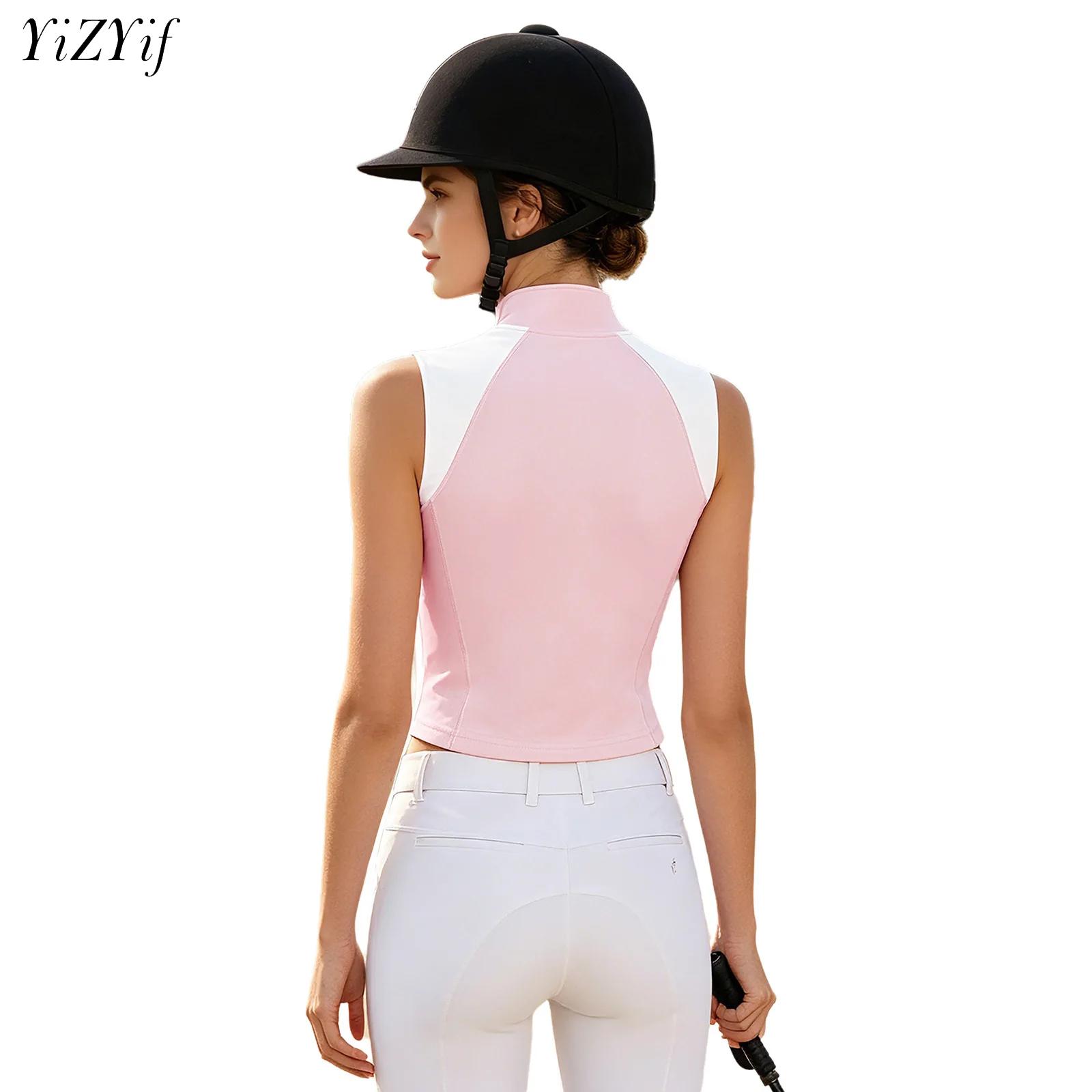 Summer Equestrian Clothing - 여성 승마 셔츠 조끼 승마복 민소매