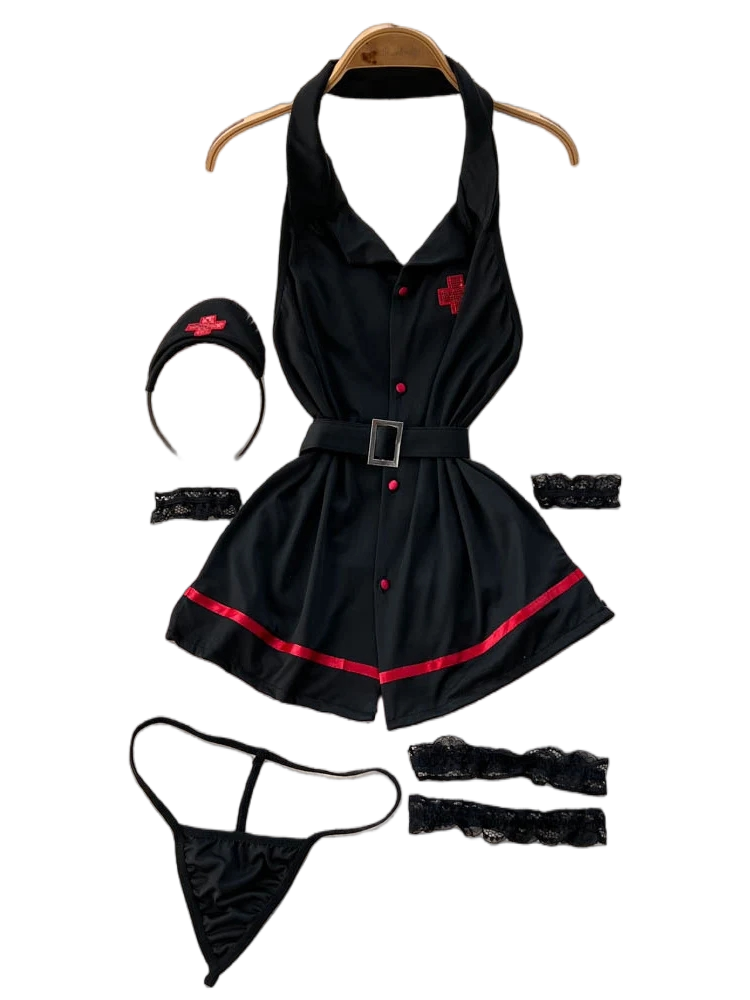 Summer Clothing On Sale - 에로틱 패션 섹시 홀터 란제리 드레스