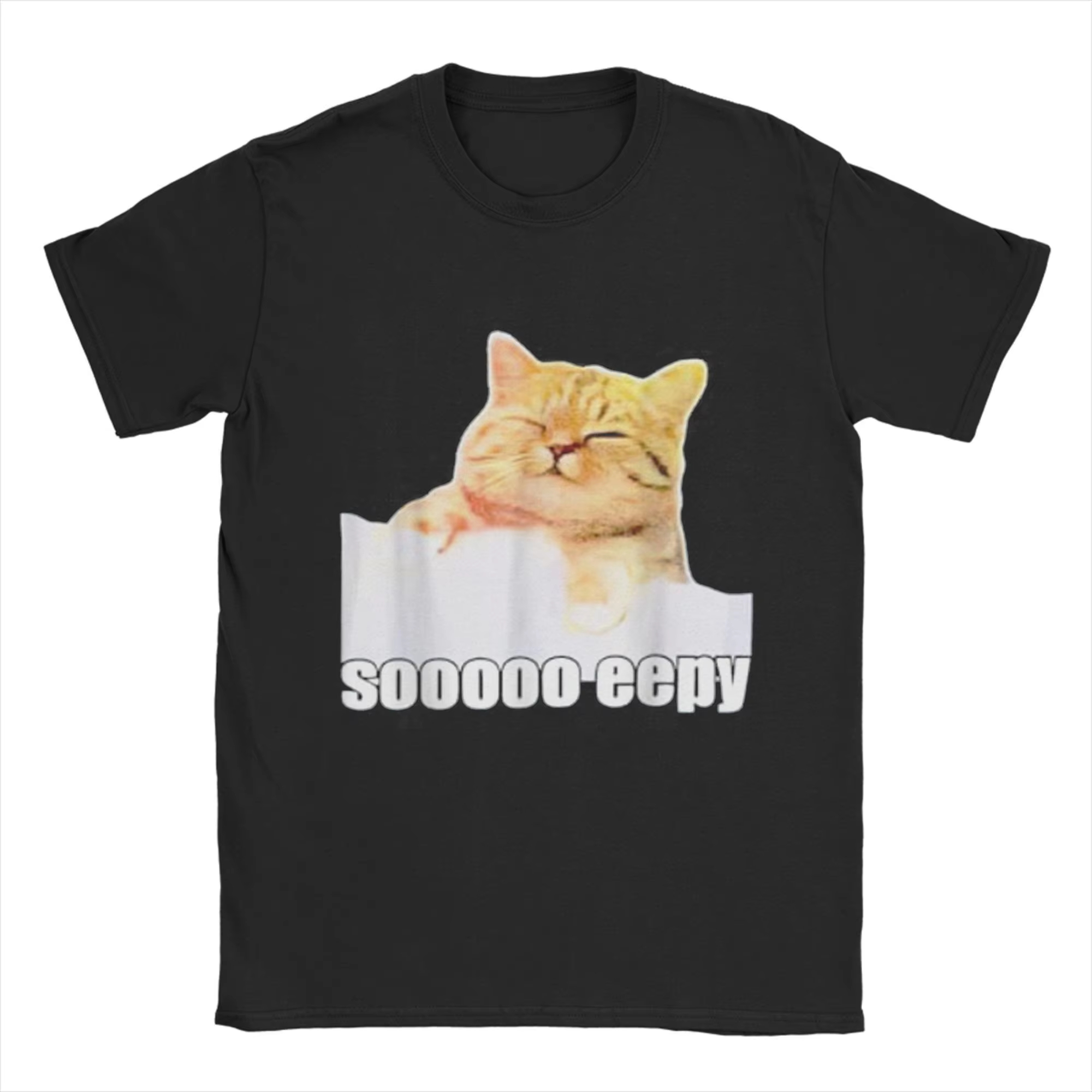 Summer Clothing Gif - 2026 남성 티셔츠 Eepy Cat Sleepy