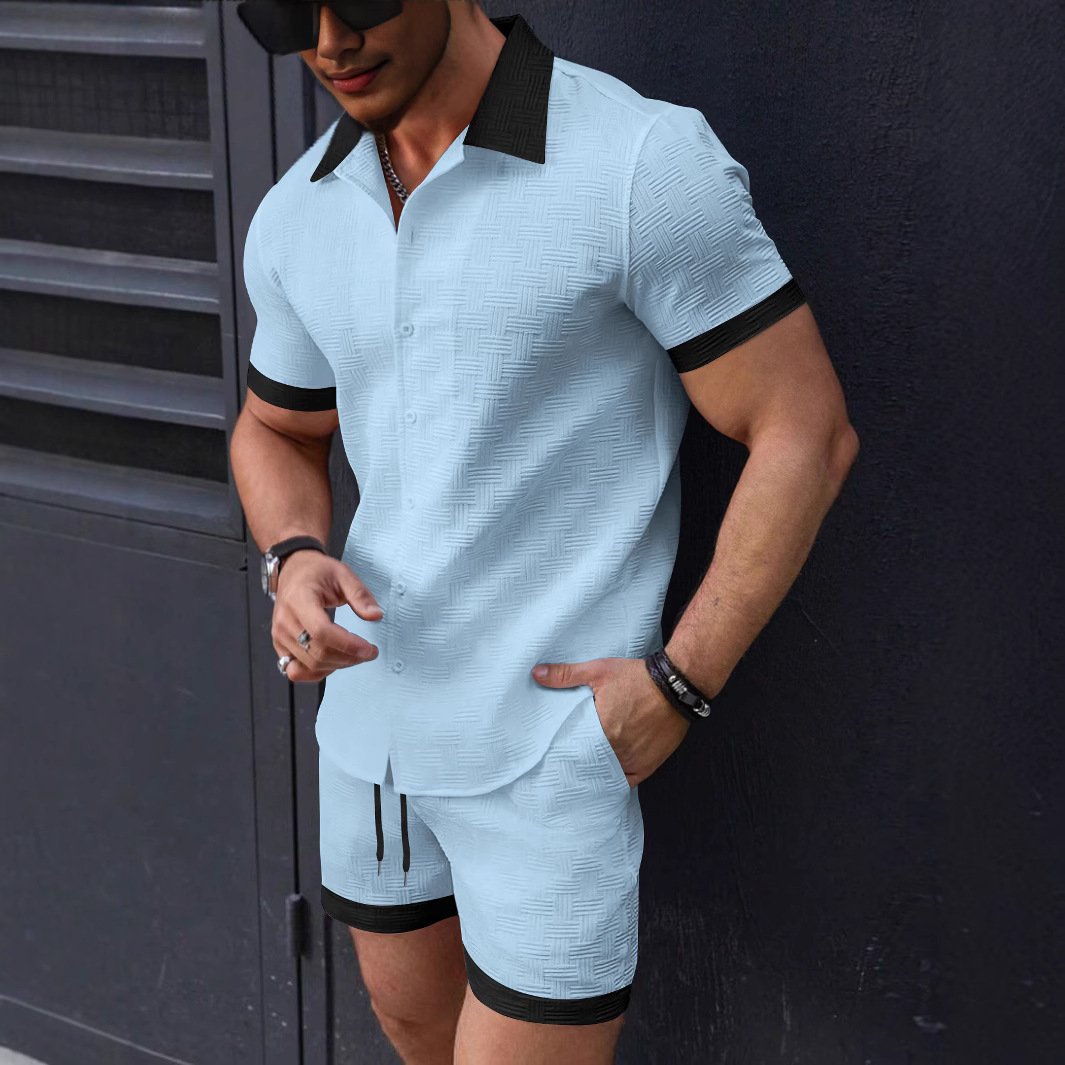 Summer Clothing Sets - 매칭 세트 트렌드 남성 정장 린넨