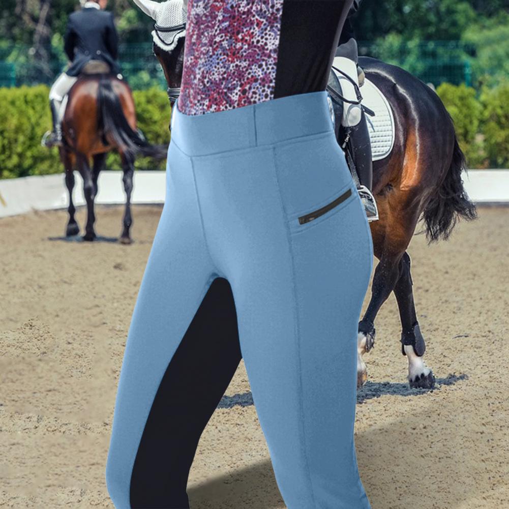 Summer Equestrian Clothing - 하이웨이스트 펑크 스타일 신축성 좋은 9부