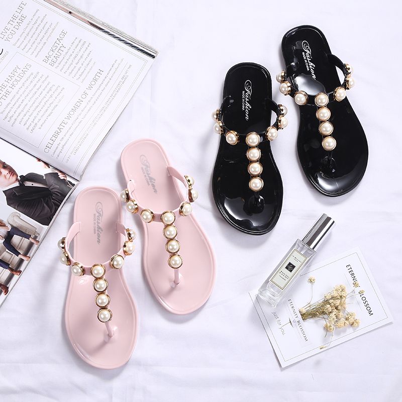 Flip Flop Jeweled - 여성 슬리퍼 및 여성 샌들 라인스톤
