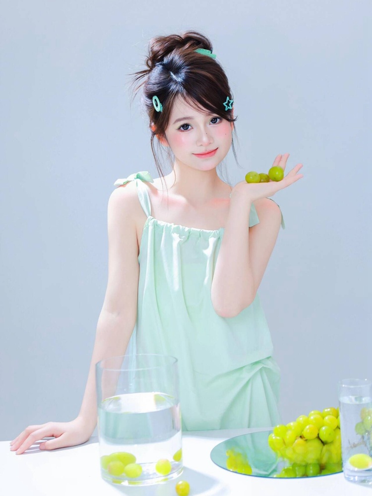 새로운 여름 사진 한국 스타일 달콤하고 귀여운 투명한  - Summer Clothing For Girls 리뷰 및 가격