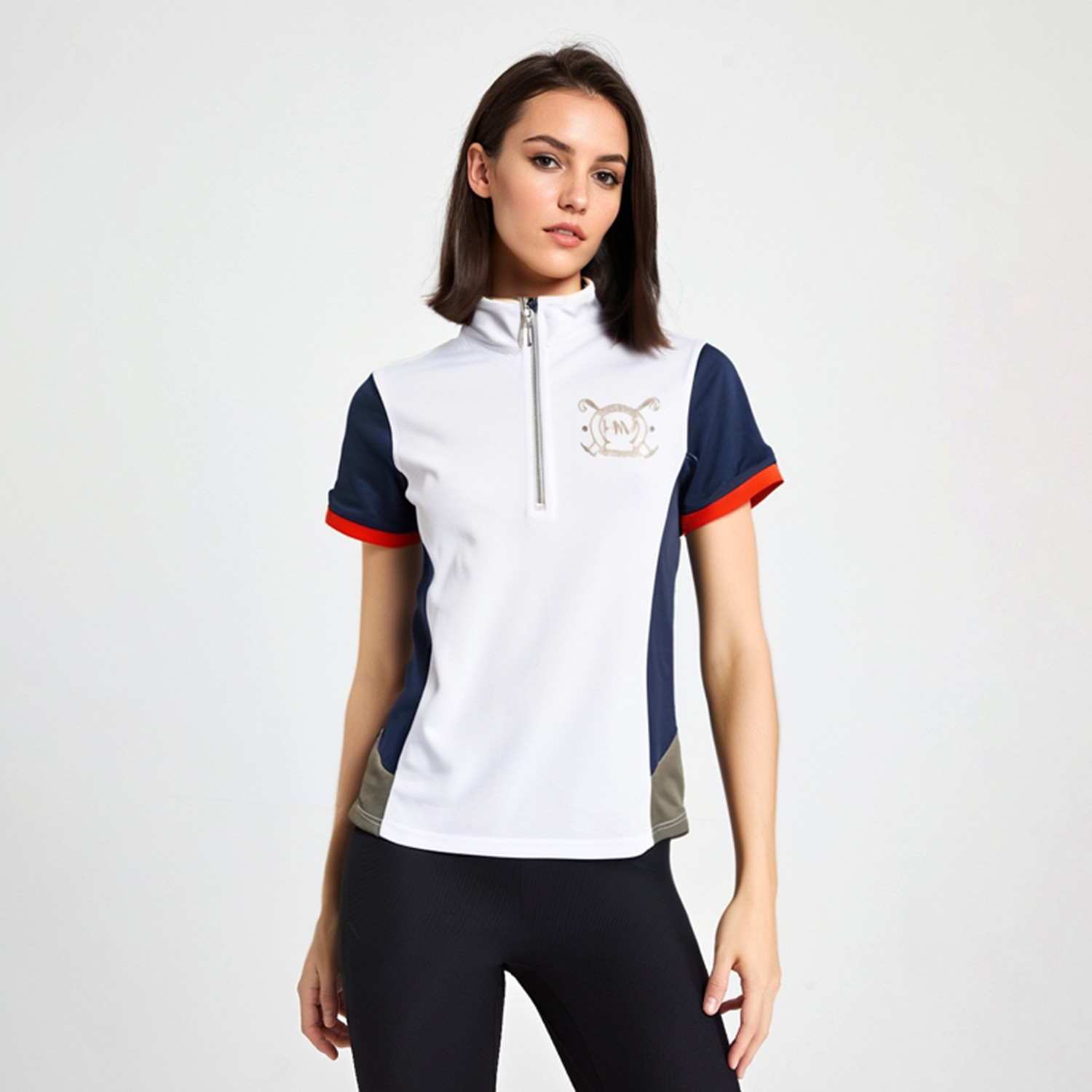 호스웨어 여성용 스탠드 칼라 래글런 반팔 셔츠 여성용  - Summer Equestrian Clothing 리뷰 및 가격