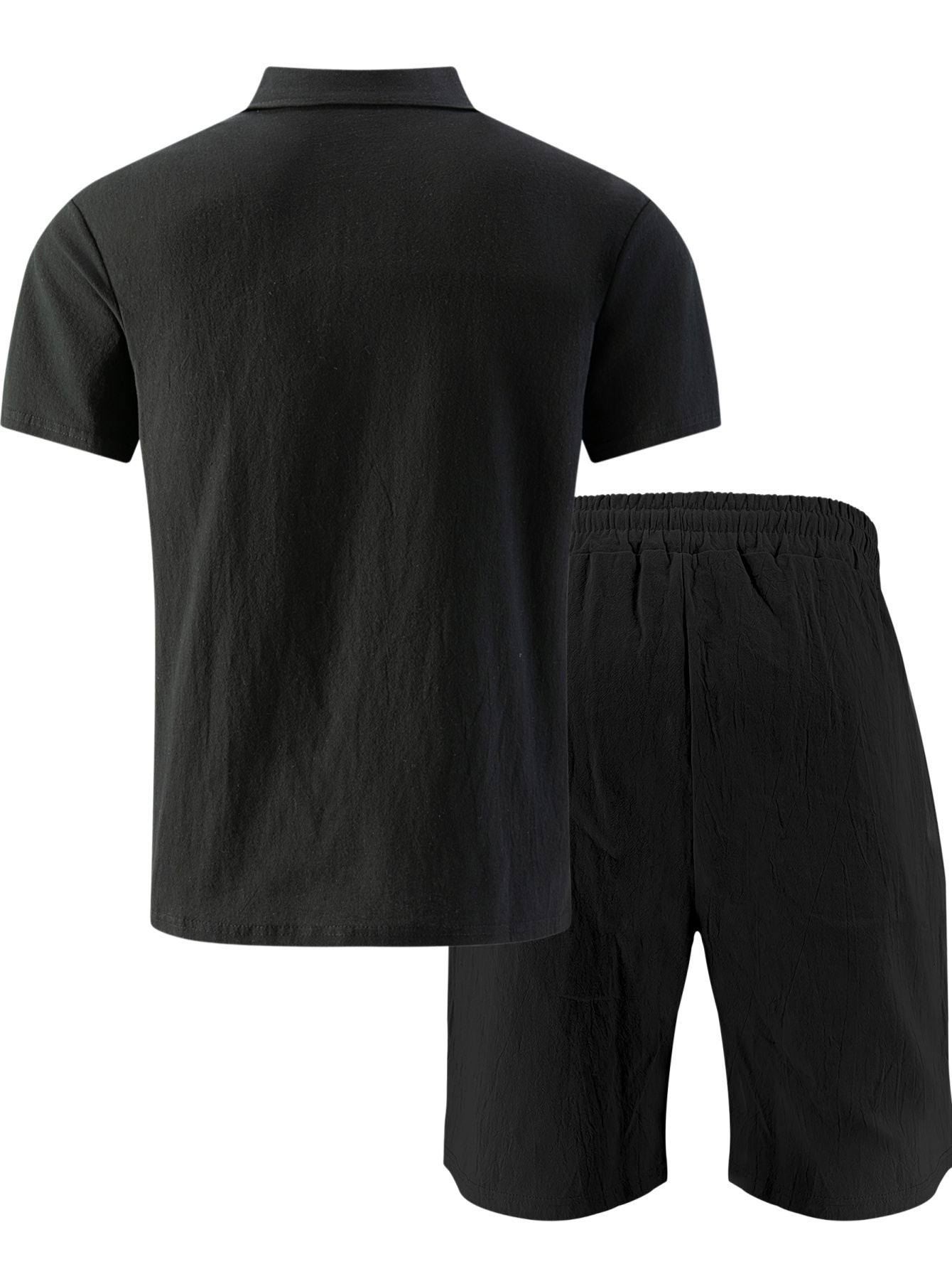 남성용 텍스처드 리넨 폴로 반팔 & 반바지 2종 세트, - Linen Shorts Men 리뷰 및 가격