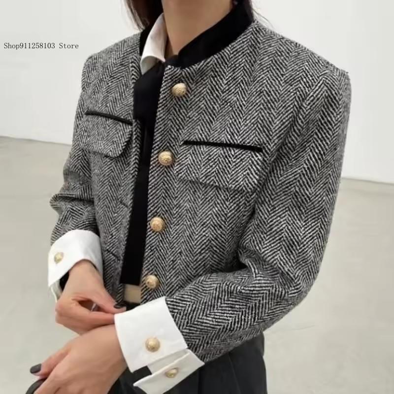 스탠드 칼라 프렌치 레트로 승마복 여성 봄 가을 숏 스 - Summer Equestrian Clothing 리뷰 및 가격