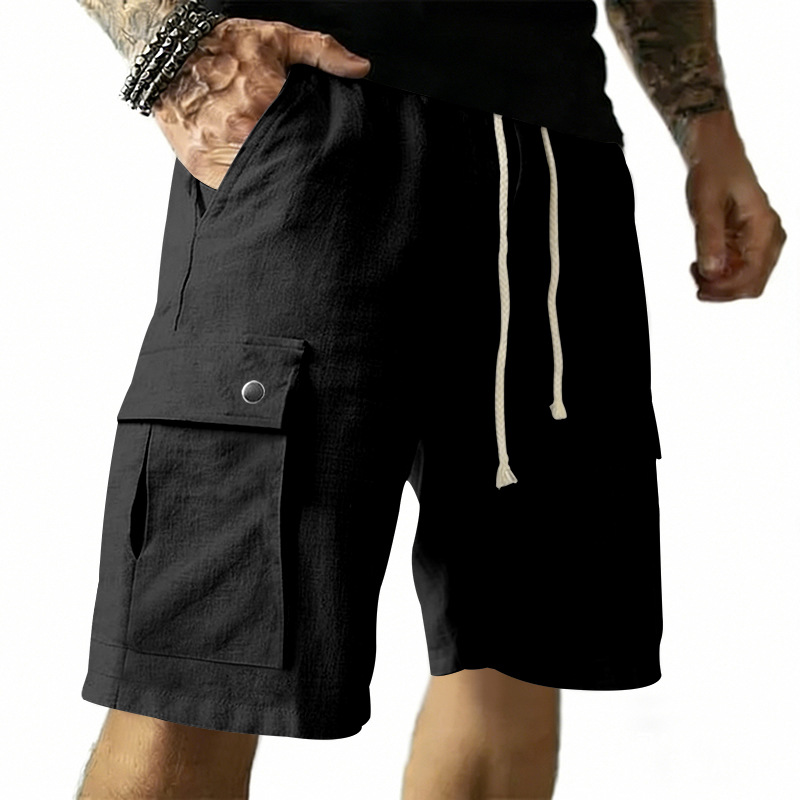 유럽과 미국 스타일의 멀티 포켓 툴링 반바지 남성 여름 - Linen Shorts Men 리뷰 및 가격