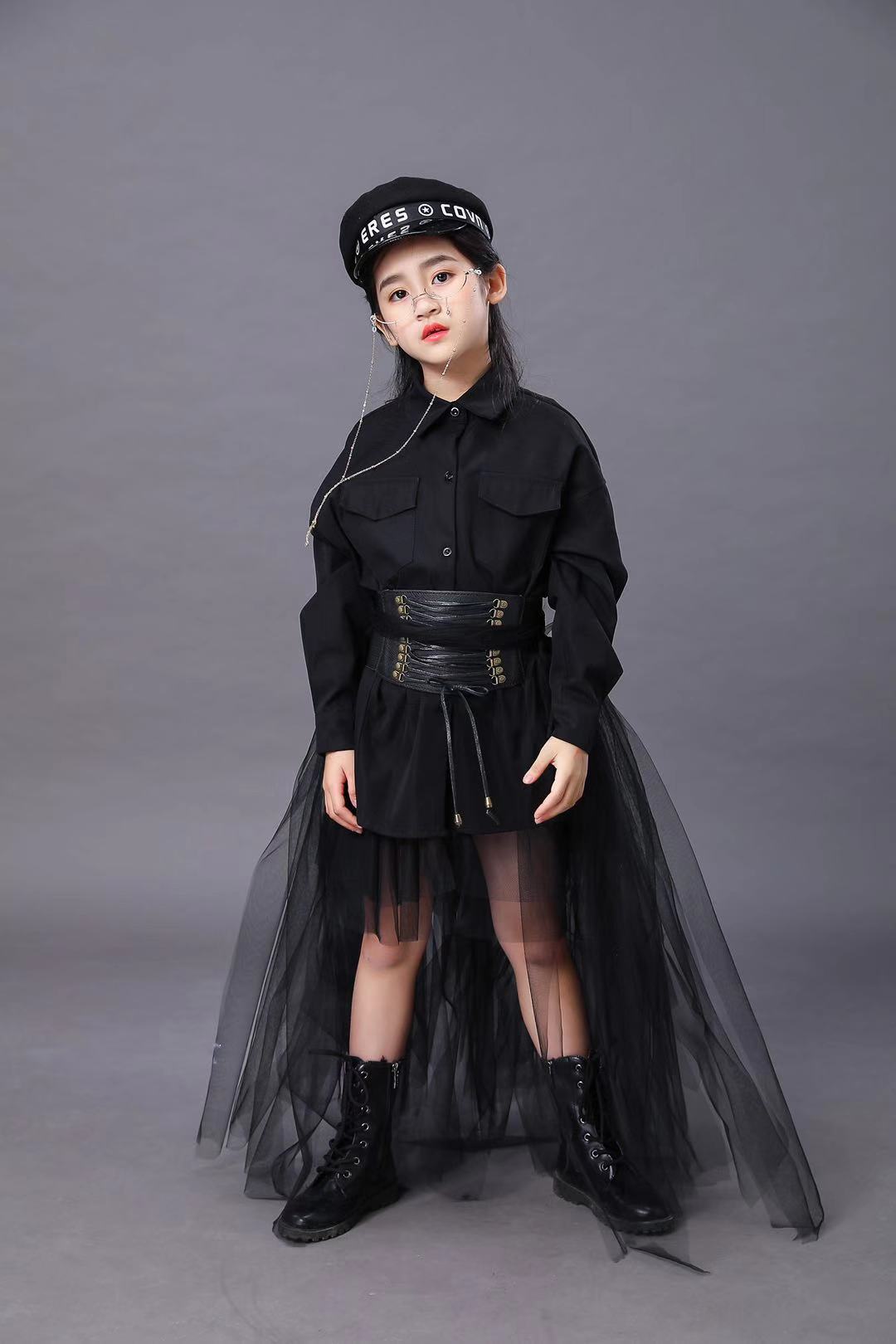 어린이 검은 양복 소녀 모델 경쟁 활주로 패션 Catw - Summer Clothing For Girls 리뷰 및 가격