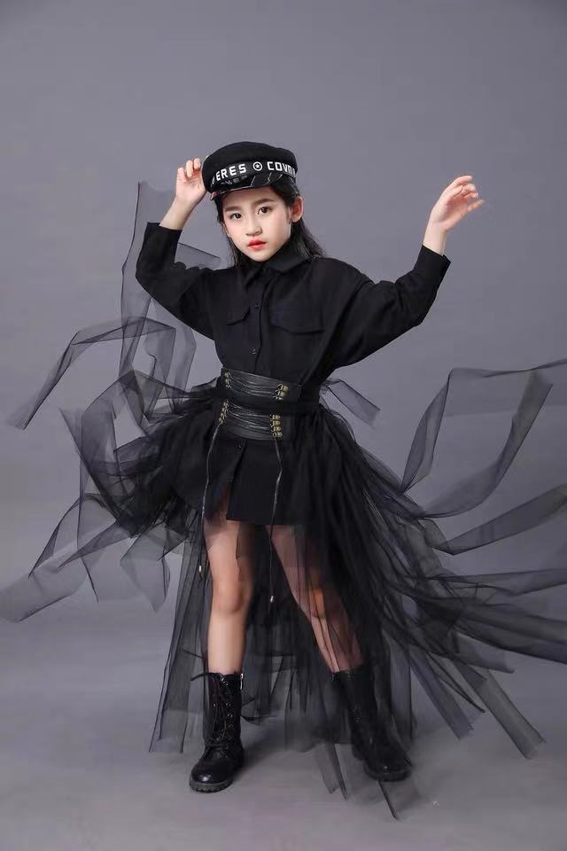 어린이 검은 양복 소녀 모델 경쟁 활주로 패션 Catw - Summer Clothing For Girls 리뷰 및 가격