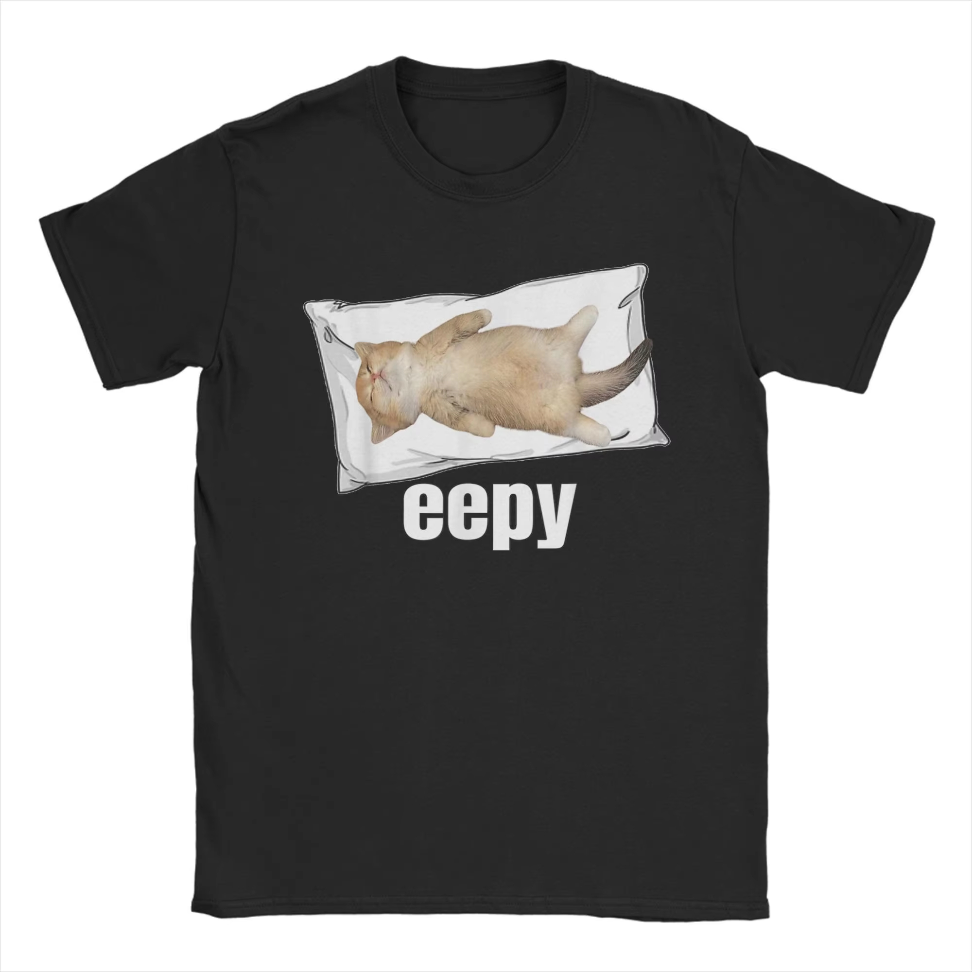 2026 핫 남성 티셔츠 Eepy Cat Sleepy  - Summer Clothing Gif 리뷰 및 가격