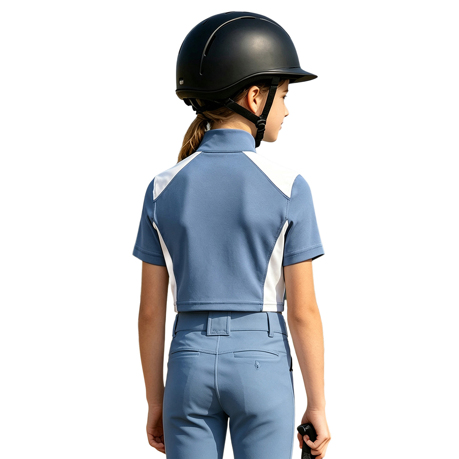 어린이 여자 승마 셔츠 승마복 반팔 하프 지퍼 운동복  - Summer Equestrian Clothing 리뷰 및 가격