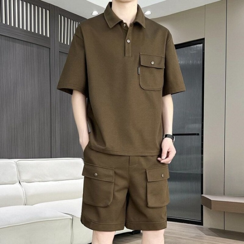 남성 여름 반팔 폴로셔츠 반바지 세트 프리미엄 품질 통 - Summer Clothing Sets 리뷰 및 가격