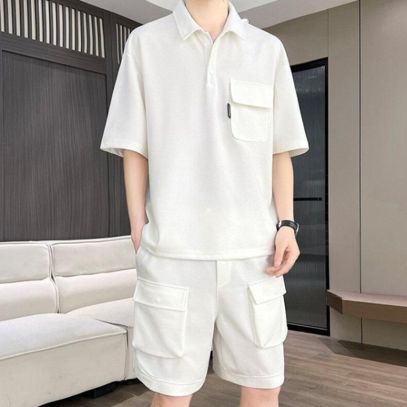 남성 여름 반팔 폴로셔츠 반바지 세트 프리미엄 품질 통 - Summer Clothing Sets 리뷰 및 가격