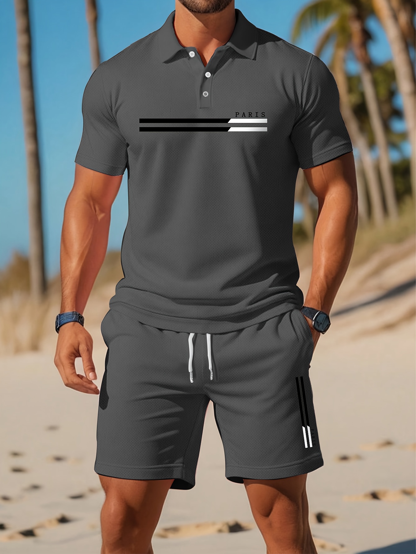 2026 여름 남성 폴로 세트 - 3D 프린트 패턴 - - Summer Clothing Patterns 리뷰 및 가격