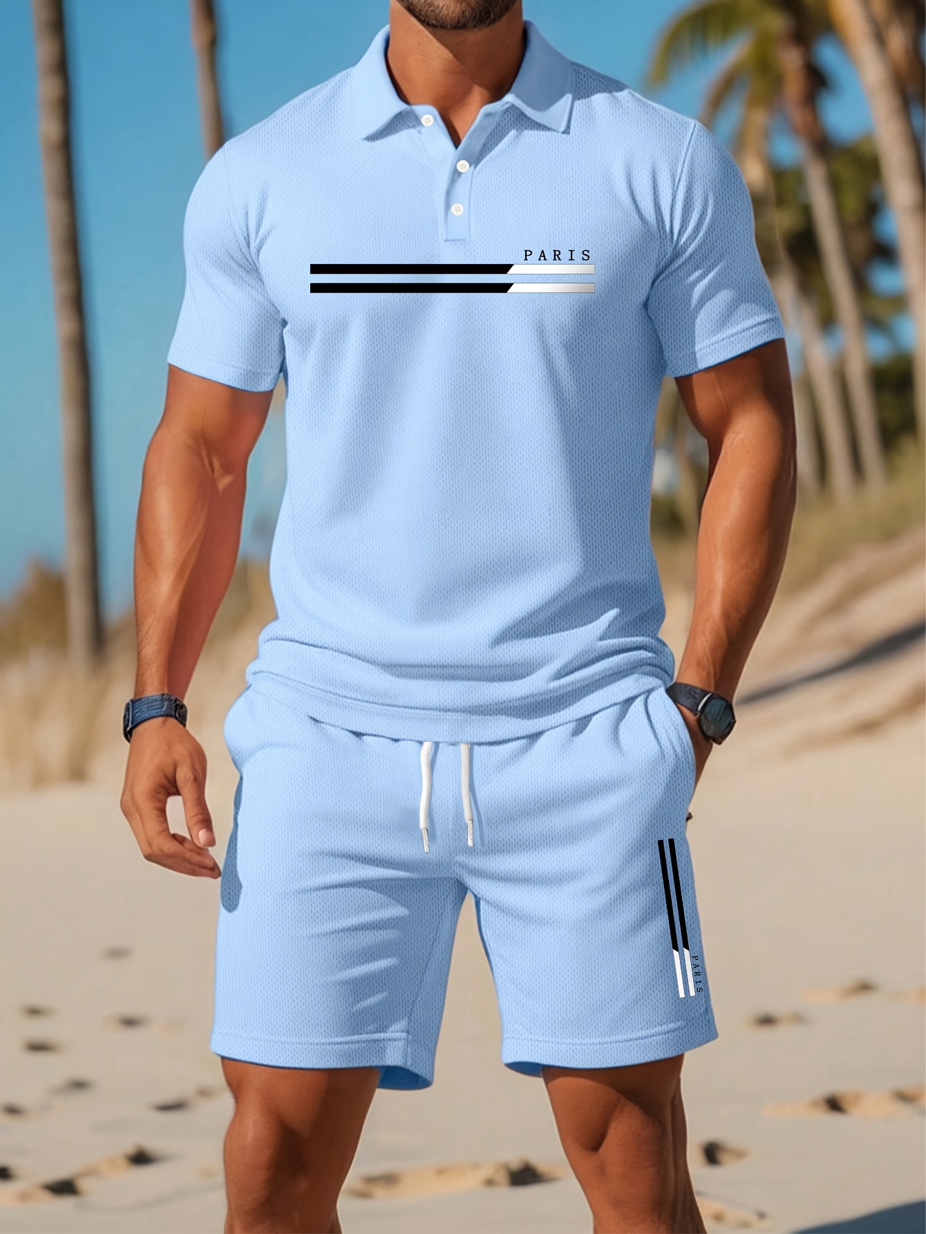 2026 여름 남성 폴로 세트 - 3D 프린트 패턴 - - Summer Clothing Patterns 리뷰 및 가격