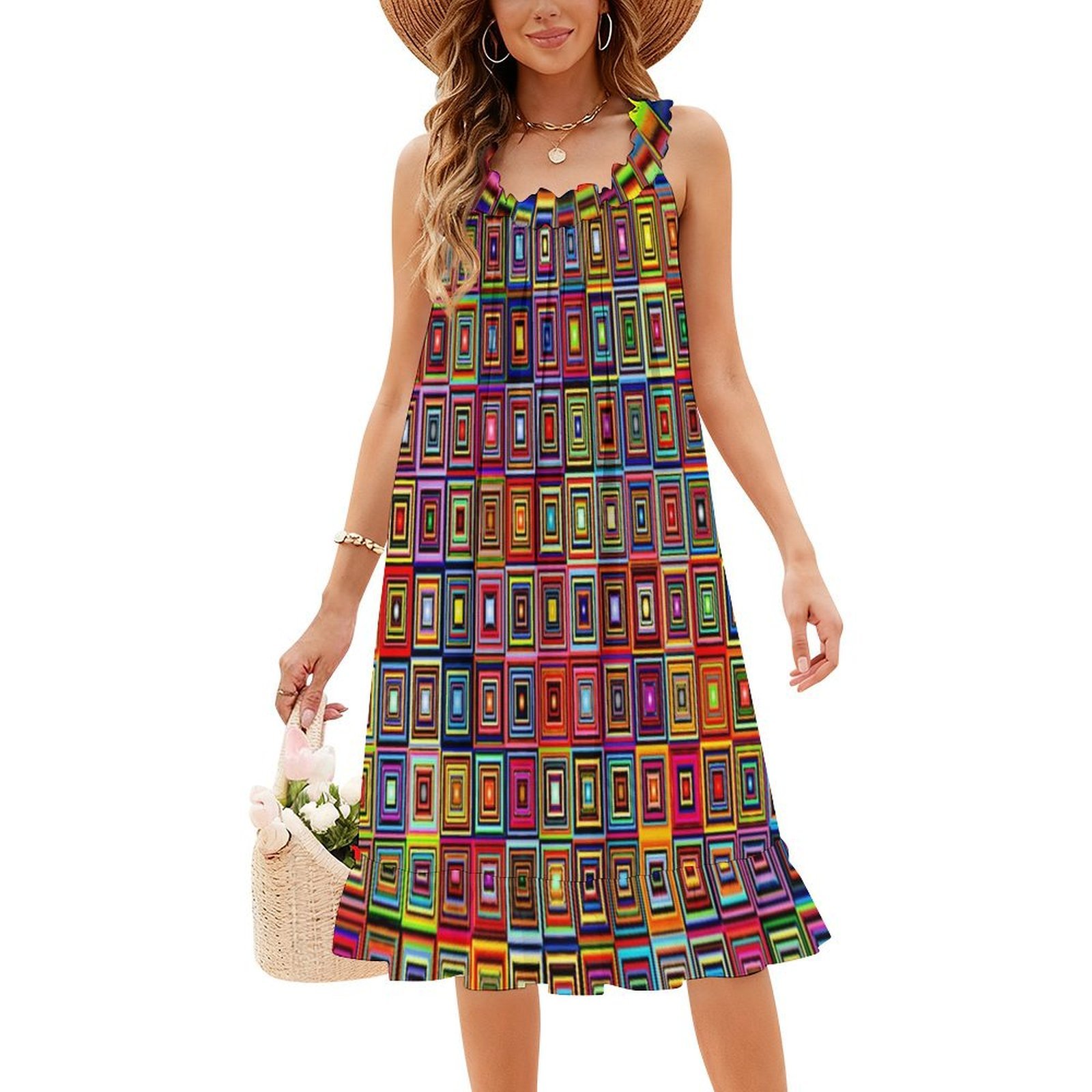 패턴-879 여성 스트리트웨어 파티 드레스 트렌디 프린 - Summer Clothing Patterns 리뷰 및 가격
