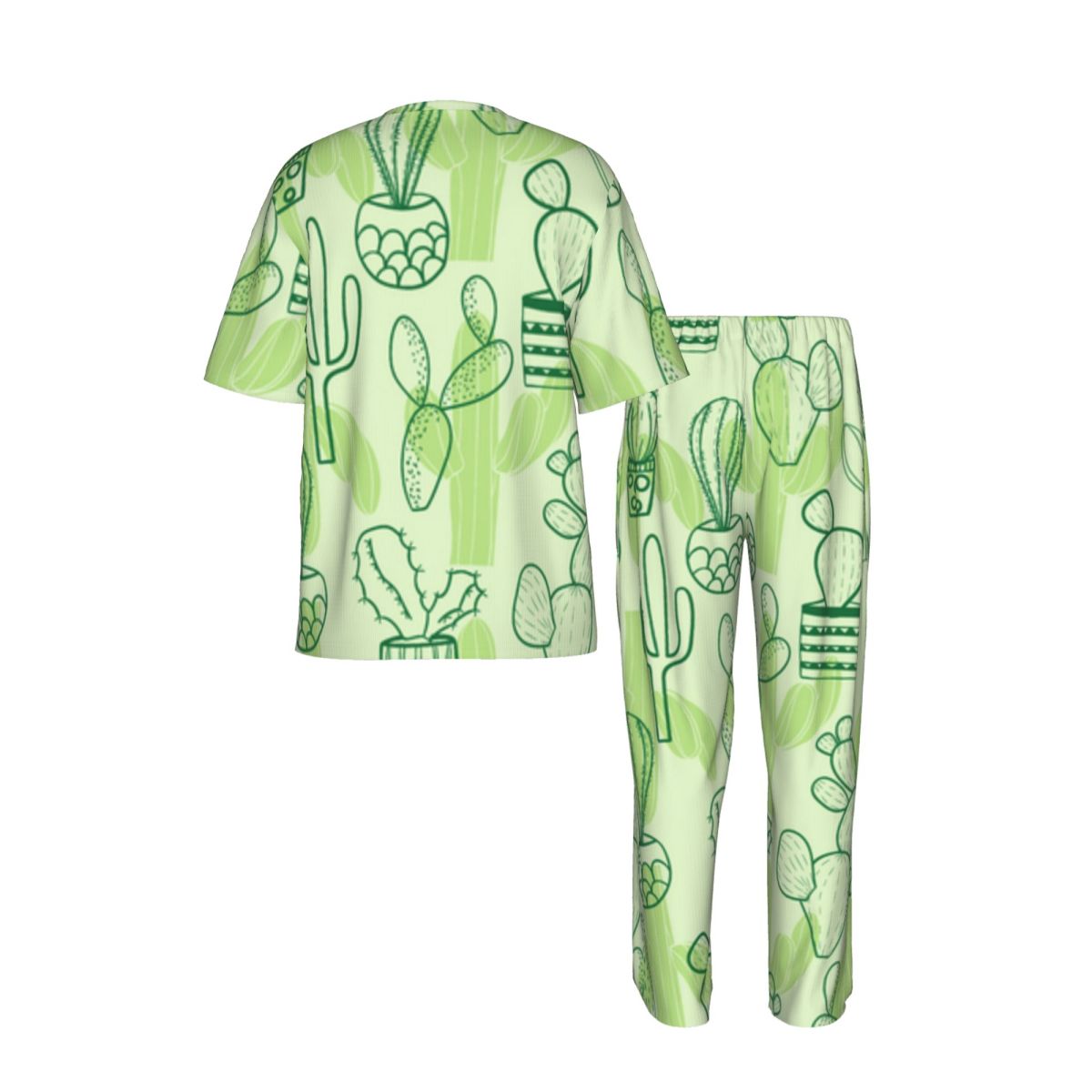 남성 잠옷 정장 반팔 긴 바지 선인장 패턴 잠옷 여름  - Summer Clothing Patterns 리뷰 및 가격