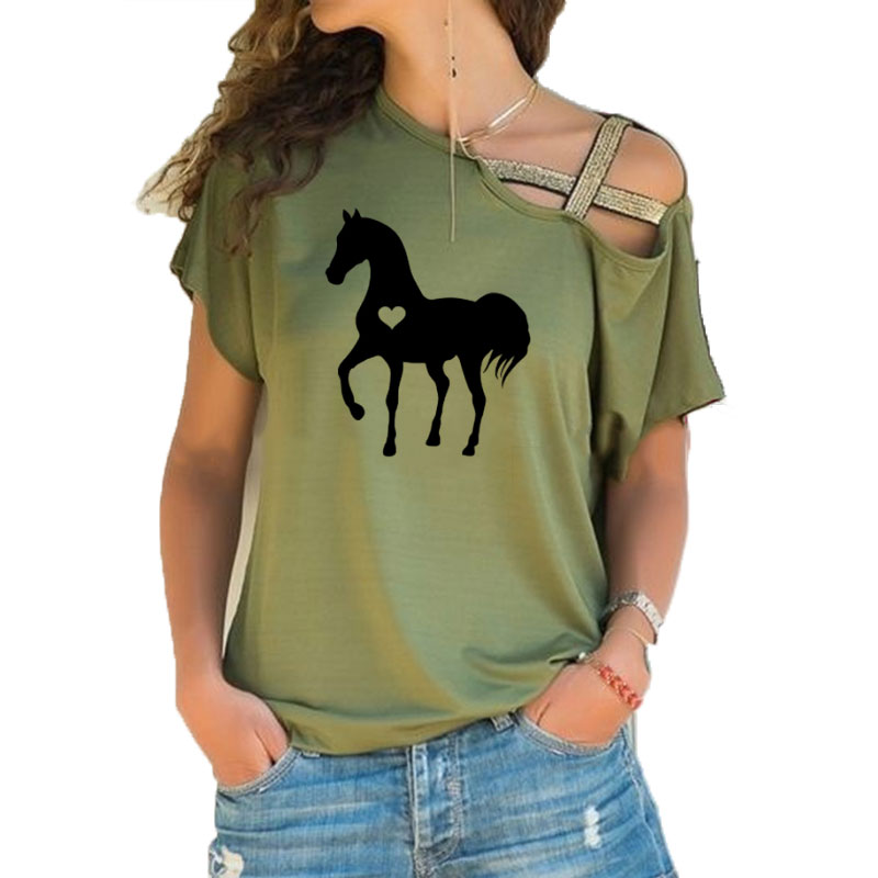말 애호가에게 선물하는 하트 말 티셔츠, 승마 선물,  - Summer Equestrian Clothing 리뷰 및 가격