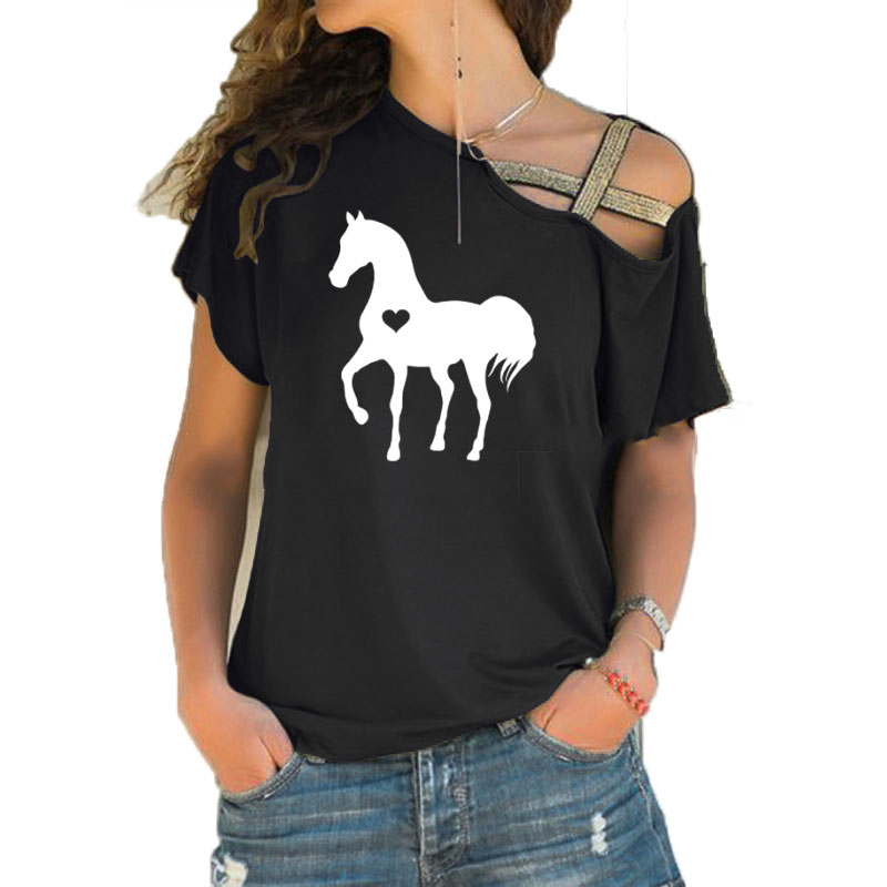 말 애호가에게 선물하는 하트 말 티셔츠, 승마 선물,  - Summer Equestrian Clothing 리뷰 및 가격