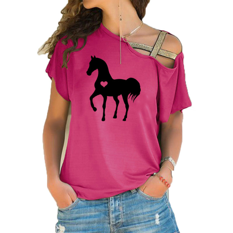말 애호가에게 선물하는 하트 말 티셔츠, 승마 선물,  - Summer Equestrian Clothing 리뷰 및 가격