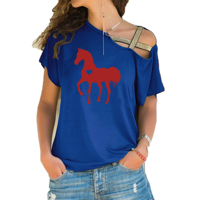 말 애호가에게 선물하는 하트 말 티셔츠, 승마 선물,  - Summer Equestrian Clothing 리뷰 및 가격