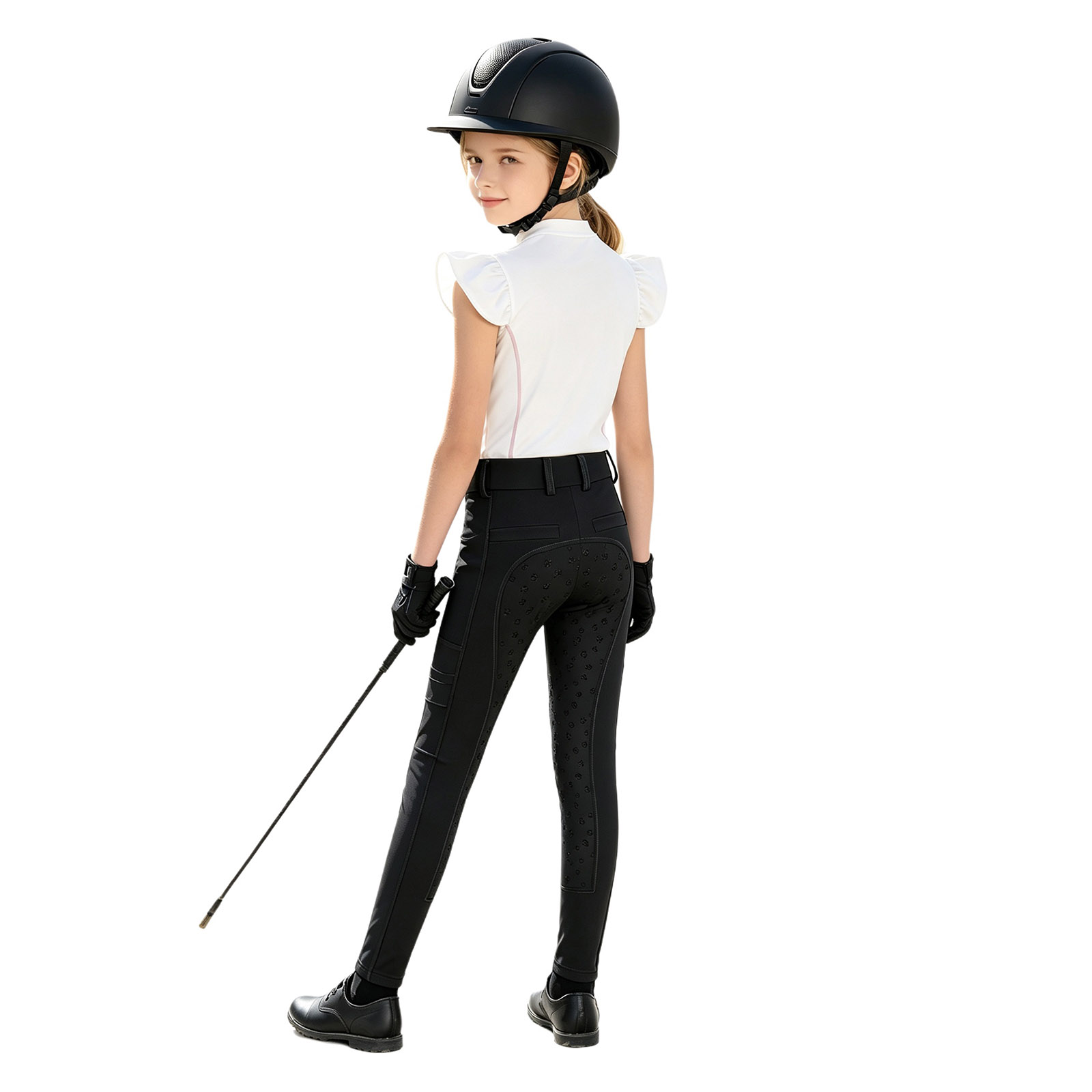 어린이 여자아이 승마복 승마 의류 러플 소매 셔츠 상의 - Summer Equestrian Clothing 리뷰 및 가격