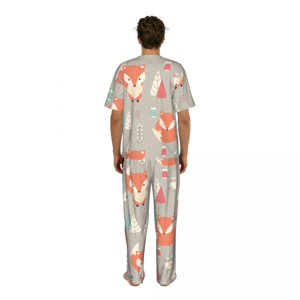 남성 잠옷 정장 반팔 긴 바지 여우 패턴 잠옷 여름 홈 - Summer Clothing Patterns 리뷰 및 가격