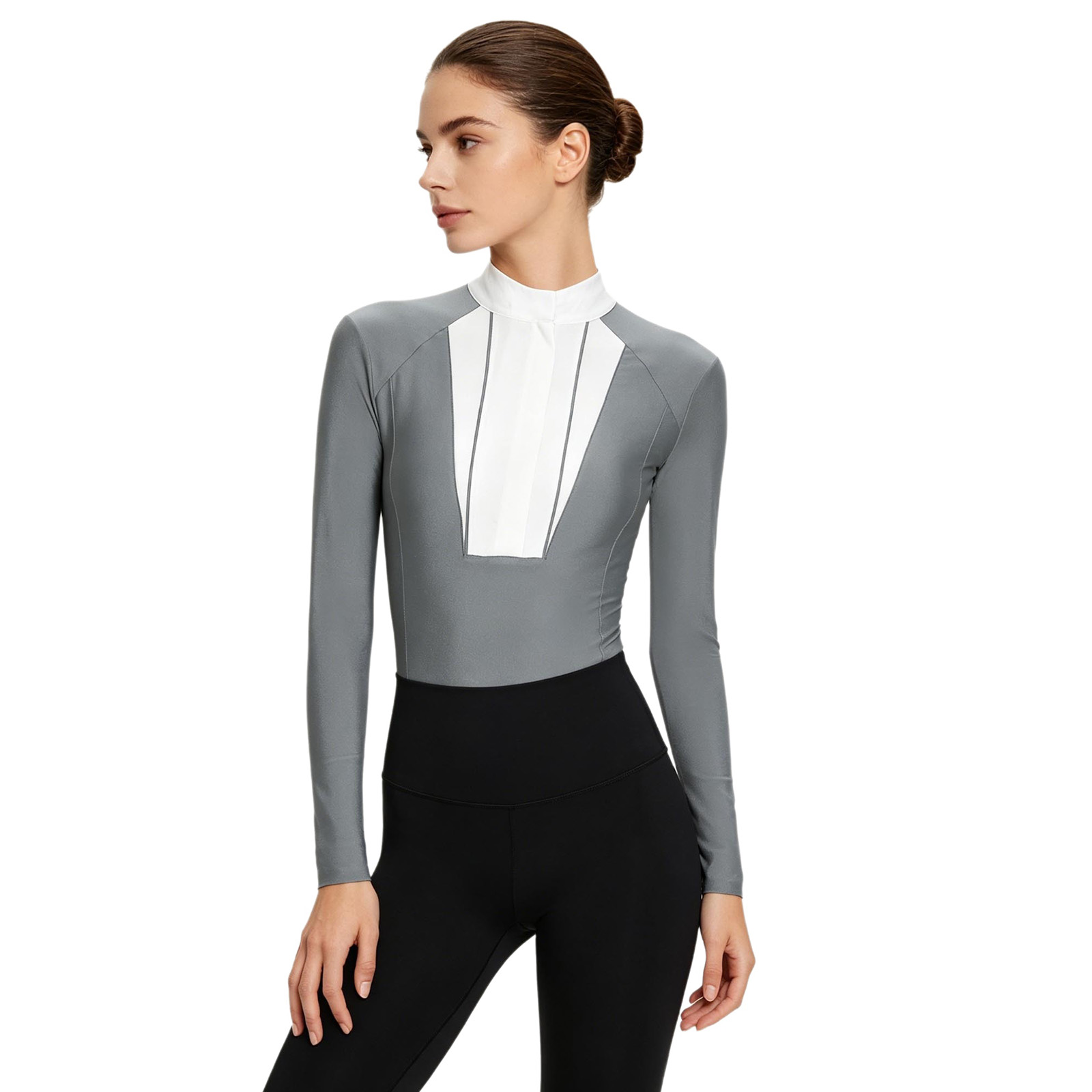 여성 승마복 승마 바디수트 목폴라 긴팔 플리츠 빕 셔츠 - Summer Equestrian Clothing 리뷰 및 가격